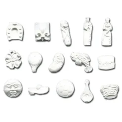Fèves en plastique blanches assorties (x1000)-Cerf Dellier New