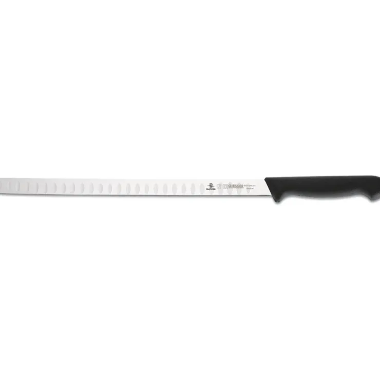 Giesser couteau à saumon alvéolé manche noir 31cm-Cerf Dellier Discount