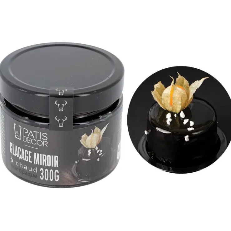 Glaçage miroir Noir 300 g-Cerf Dellier Outlet