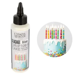 Glaçage pour drip cake blanc 120 g-Cerf Dellier Best