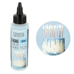 Glaçage pour drip cake bleu 120 g-Cerf Dellier Online