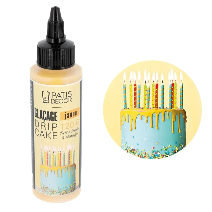 Glaçage pour drip cake jaune 120 g-Cerf Dellier Best