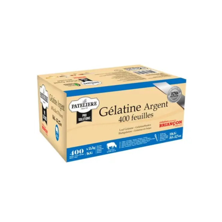Gélatine Halal bovine 400 feuilles 170 blooms 1 Kg-Cerf Dellier Sale
