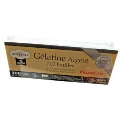 Gélatine porcine 200 feuilles 170 blooms 500 g-Cerf Dellier New