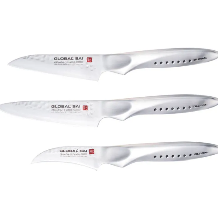 Global série Saï couteau d'office lame droite SAI-S03R 9 cm-Cerf Dellier New