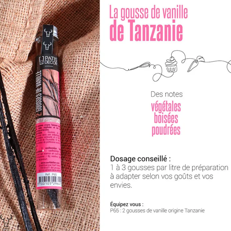 Gousse de Vanille Tanzanie (x2)-Cerf Dellier Discount