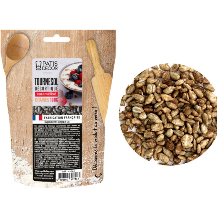 Graines de tournesol caramélisées 90 g-Cerf Dellier Online