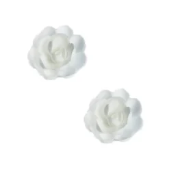 Grandes roses blanches en azyme (x 6)-Cerf Dellier Outlet