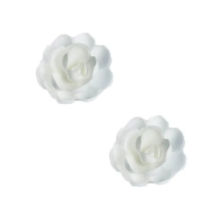 Grandes roses blanches en azyme (x 6)-Cerf Dellier Outlet
