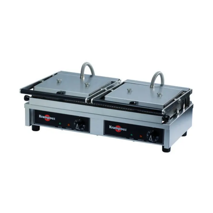Grill double Easy Clean plaques striées-Cerf Dellier Discount