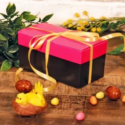 Kit ballotin chocolats fuchsia / noir 375 g-Cerf Dellier Clearance