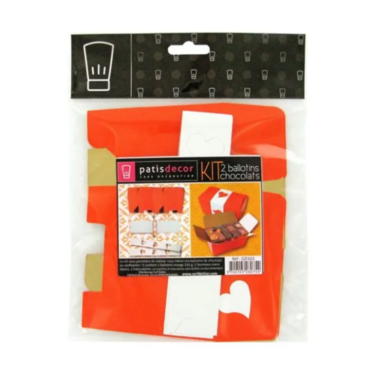 Kit Ballotin orange / or (x2)-Cerf Dellier Online