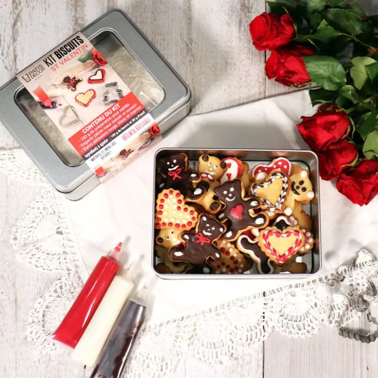 Kit biscuits thème St-Valentin-Cerf Dellier Online