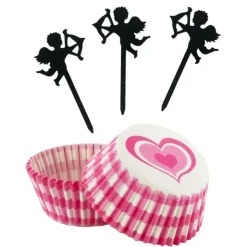 Kit déco cupcakes Saint-Valentin-Cerf Dellier