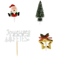 Kit décor bûche de Noël-Cerf Dellier Clearance