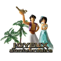 Kit décor gâteau Aladin et Jasmine-Cerf Dellier Online