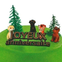 Kit décor Gâteau Chiens-Cerf Dellier
