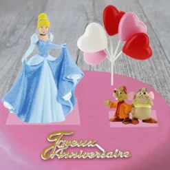 Kit décor gâteau Princesse à la pantoufle de verre-Cerf Dellier