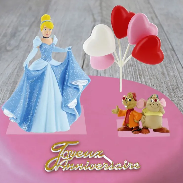 Kit décor gâteau Princesse à la pantoufle de verre-Cerf Dellier