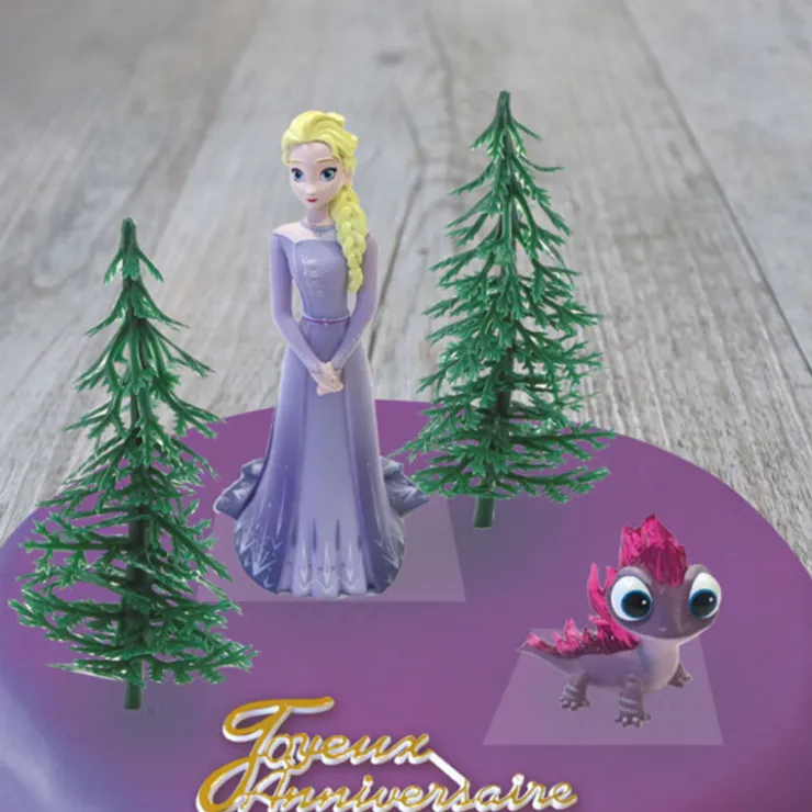 Kit décor gâteau Princesse Elsa-Cerf Dellier