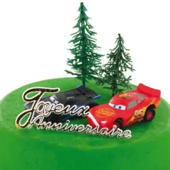 Kit décor gâteau voiture de course-Cerf Dellier Outlet