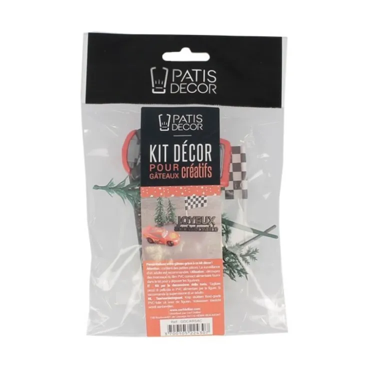 Kit décor gâteau voiture de course-Cerf Dellier Outlet