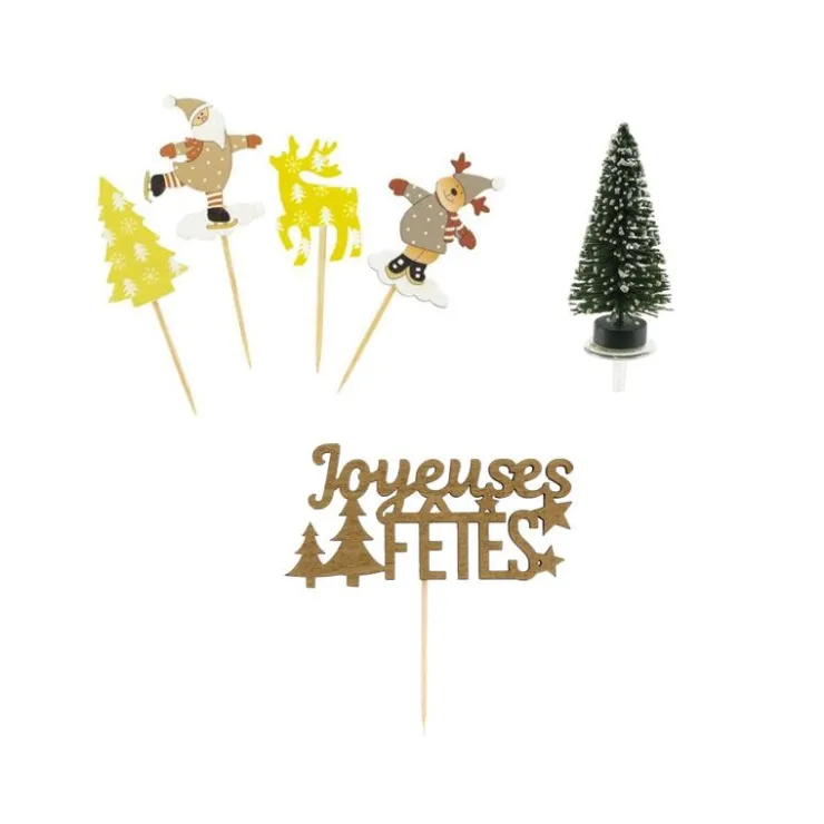 Kit décor Noël en bois-Cerf Dellier Online