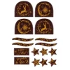 Kit décors de bûches en chocolat pour 14 bûches-Cerf Dellier Hot