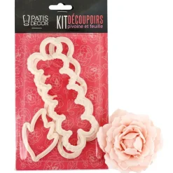 Kit découpoir pivoine et feuille-Cerf Dellier Discount
