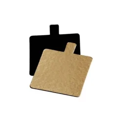 Languette carré carton Or / Noir 7 cm (x 200)-Cerf Dellier Online