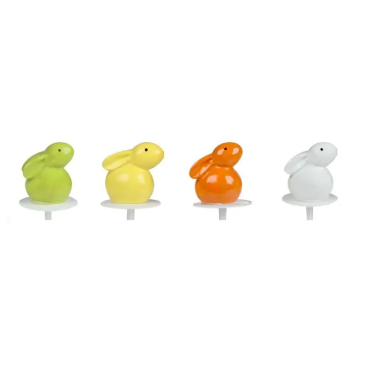 Lapins sur pique plastique assortis (x32)-Cerf Dellier Sale