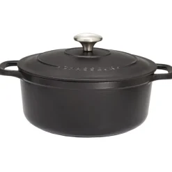 Le Chasseur cocotte ronde avec couvercle noire 18 cm-Cerf Dellier Outlet