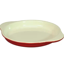 Le Chasseur plat à oeufs rond rouge 16 cm-Cerf Dellier Discount