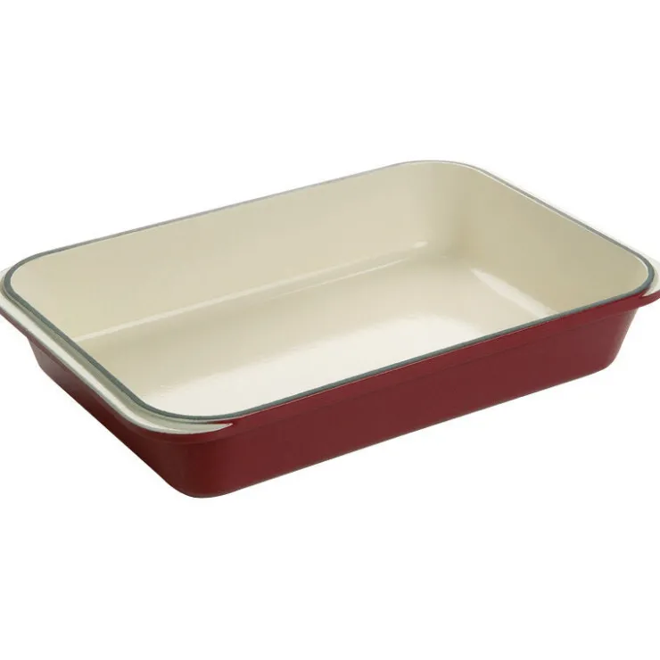 Le Chasseur plat à rôtir rouge 40 x 25 cm-Cerf Dellier New