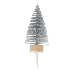 Lot cake toppers sapins argentés (±30)-Cerf Dellier Sale