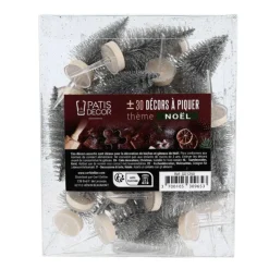 Lot cake toppers sapins argentés (±30)-Cerf Dellier Sale