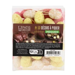 Lot cakes toppers œufs de Pâques 2 (±50)-Cerf Dellier New
