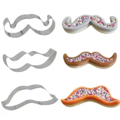 Lot de 3 emporte-pièces moustaches en inox-Cerf Dellier Clearance