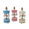 Lot de 3 toppers carrousel rose blanc bleu-Cerf Dellier Best