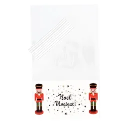 Lot sachets motif Casse-Noisettes + liens - 14 x 23 cm (x10)-Cerf Dellier Outlet
