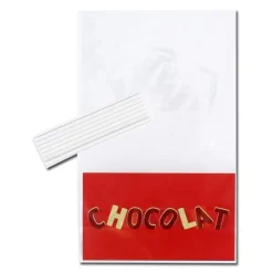 Lot sachets motif chocolat + liens - 14 x 23 cm (x10)-Cerf Dellier Sale