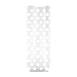 Lot sachets pois blancs + liens - 10 x 22 cm (x10)-Cerf Dellier Outlet