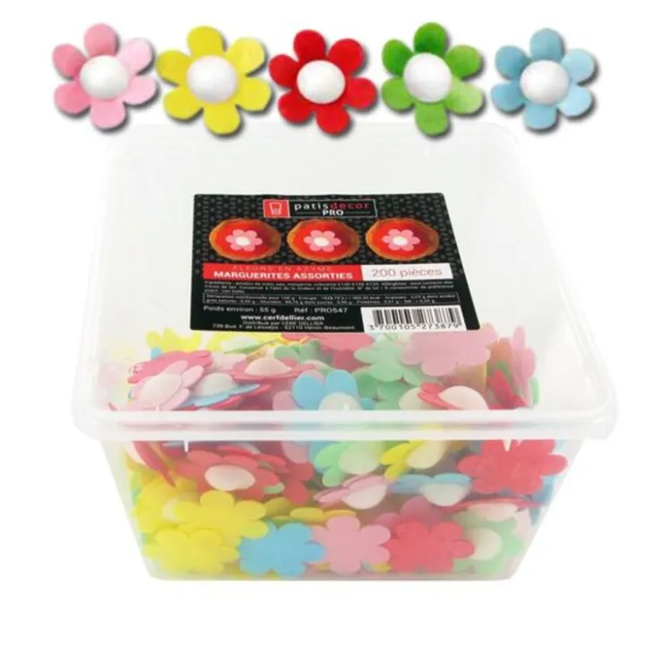 Marguerites assorties en azyme (x200)-Cerf Dellier Discount