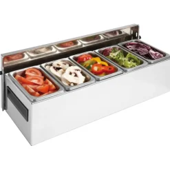 Matfer condibox avec 5 bacs GN 1/9 inox-Cerf Dellier Online