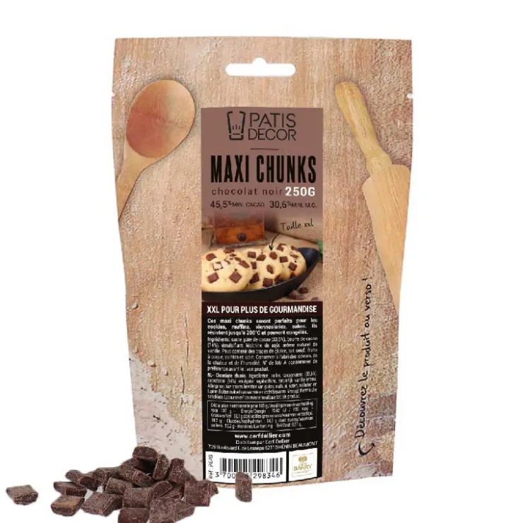 Maxi chunks de chocolat noir 250 g-Cerf Dellier Hot