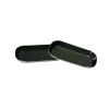 Mini assiette carton rectangle noire 4 x 8 cm (x100)-Cerf Dellier