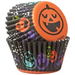 Mini caissette cupcake citrouille Wilton (x100)-Cerf Dellier Online