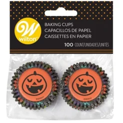 Mini caissette cupcake citrouille Wilton (x100)-Cerf Dellier Online