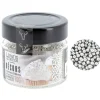 Mini perles argentées comestibles Ø 2 mm 70 g-Cerf Dellier Clearance