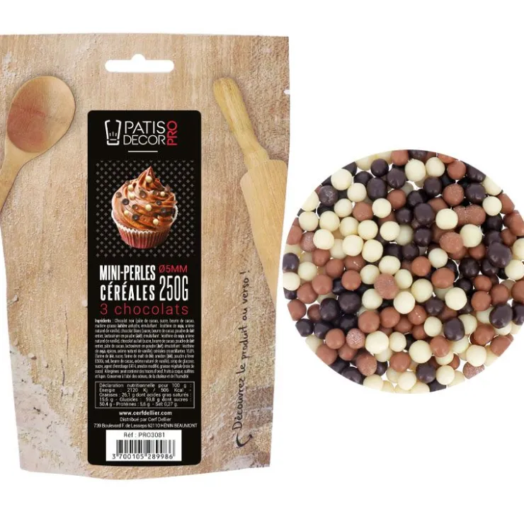 Mini perles de céréales 3 chocolat 250 g-Cerf Dellier Best